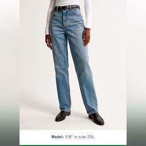 Abercrombie 90s high rise straight 24 long